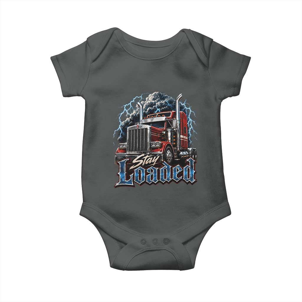 Truck Driver Baby Onesie Funny Trucker Husband Big Rig Semi Trailer Truckin