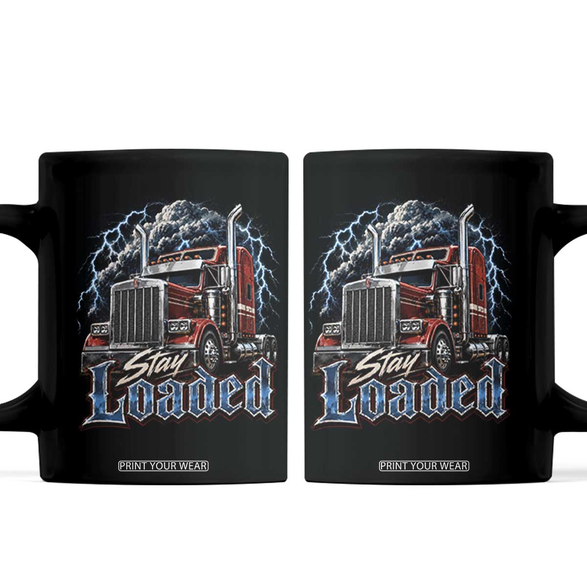 Truck Driver Coffee Mug Funny Trucker Husband Big Rig Semi Trailer Truckin TS10 Black Print Your Wear