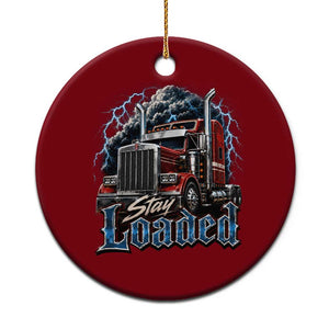 Truck Driver Ceramic Ornament Funny Trucker Husband Big Rig Semi Trailer Truckin