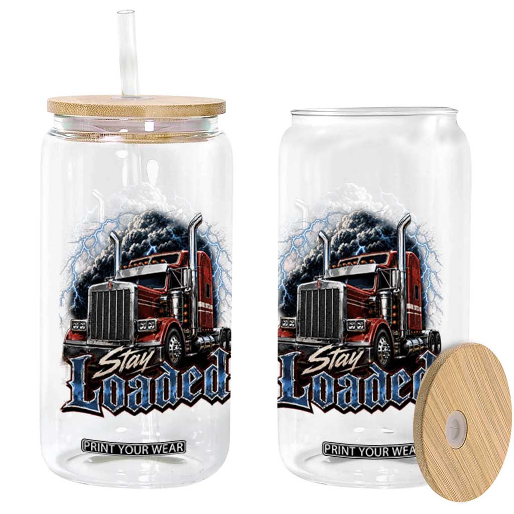 Truck Driver Glass Can Funny Trucker Husband Big Rig Semi Trailer Truckin