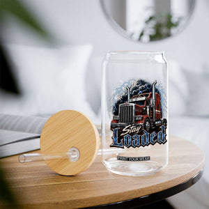 Truck Driver Glass Can Funny Trucker Husband Big Rig Semi Trailer Truckin