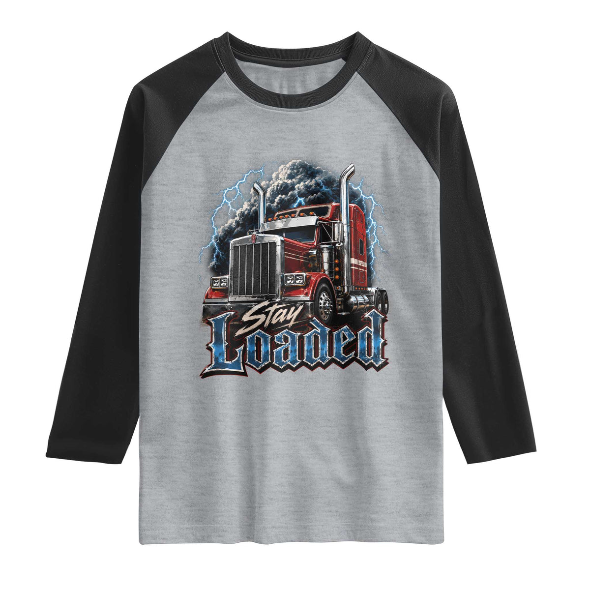 Truck Driver Raglan Shirt Funny Trucker Husband Big Rig Semi Trailer Truckin