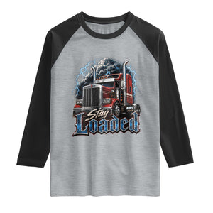 Truck Driver Raglan Shirt Funny Trucker Husband Big Rig Semi Trailer Truckin