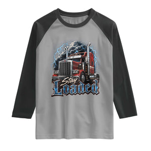 Truck Driver Raglan Shirt Funny Trucker Husband Big Rig Semi Trailer Truckin