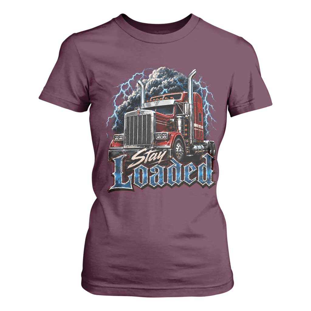 Truck Driver T Shirt For Women Funny Trucker Husband Big Rig Semi Trailer Truckin
