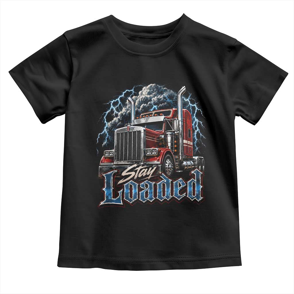 Truck Driver Toddler T Shirt Funny Trucker Husband Big Rig Semi Trailer Truckin TS10 Black Print Your Wear