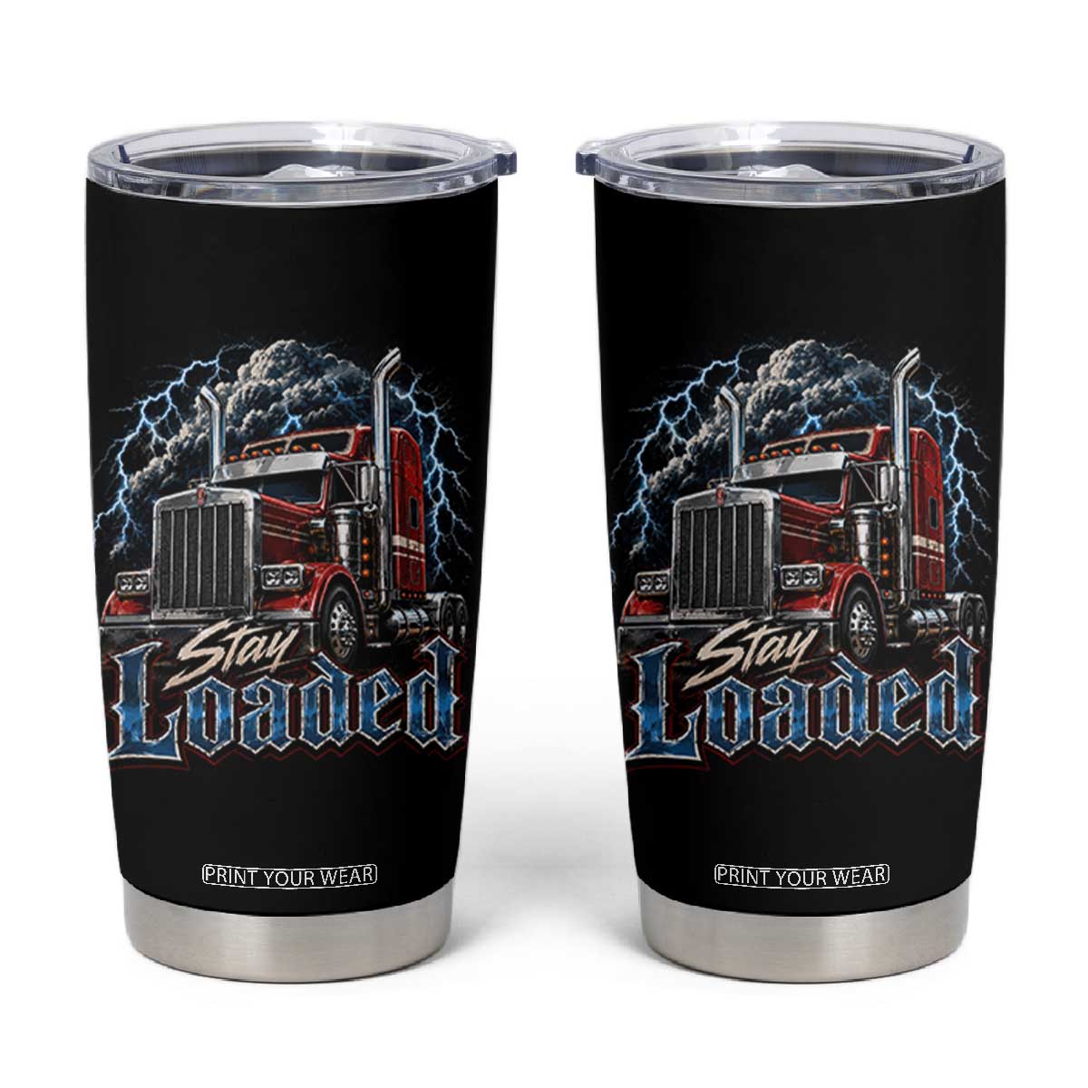 Truck Driver Tumbler Cup Funny Trucker Husband Big Rig Semi Trailer Truckin