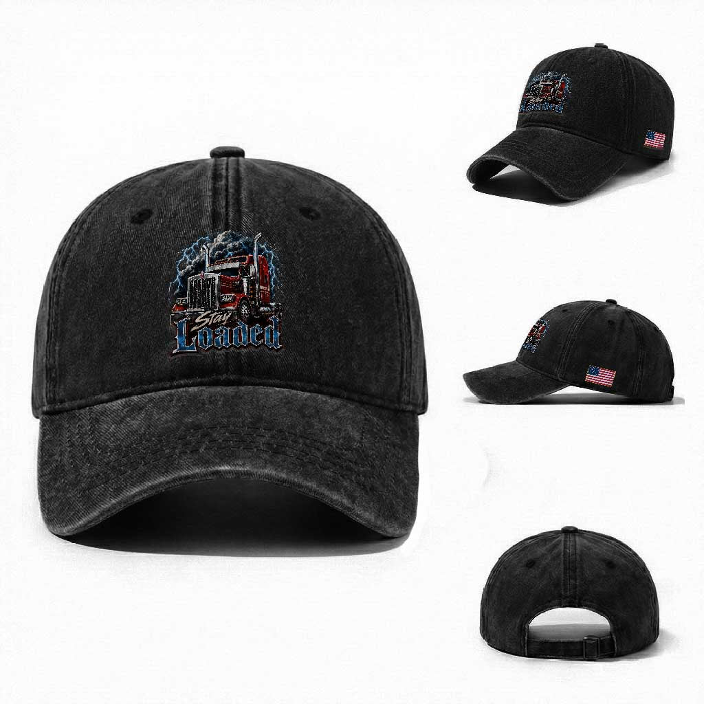 Truck Driver Washed Cotton Baseball Cap Funny Trucker Husband Big Rig Semi Trailer Truckin