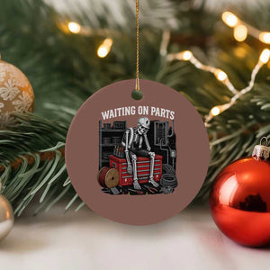 Electrician Skeleton Ceramic Ornament Waiting On Parts Funny Graphic