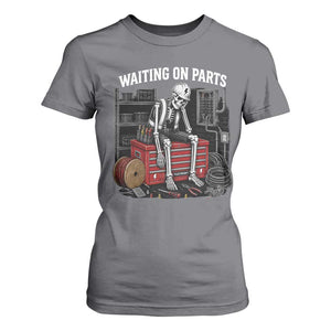 Electrician Skeleton T Shirt For Women Waiting On Parts Funny Graphic