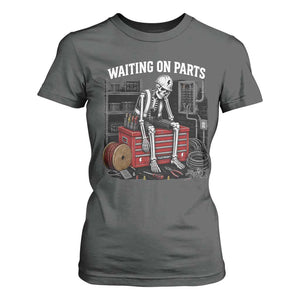 Electrician Skeleton T Shirt For Women Waiting On Parts Funny Graphic