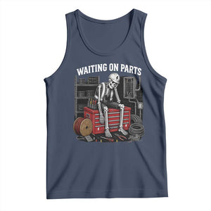 Electrician Skeleton Tank Top Waiting On Parts Funny Graphic
