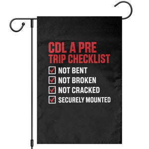 CDL A Pre Trip Checklist Trucker Garden Flag Driver Safety Inspection Graphic