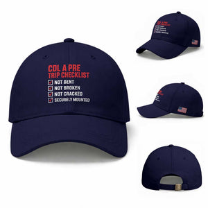 CDL A Pre Trip Checklist Trucker Baseball Cap Driver Safety Inspection Graphic