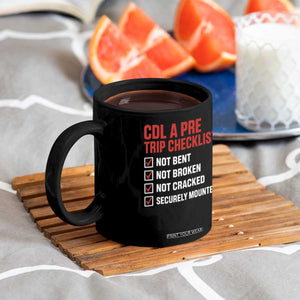 CDL A Pre Trip Checklist Trucker Coffee Mug Driver Safety Inspection Graphic