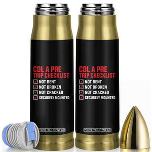 CDL A Pre Trip Checklist Trucker Bullet Tumbler Driver Safety Inspection Graphic