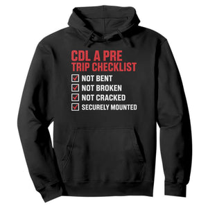 CDL A Pre Trip Checklist Trucker Hoodie Driver Safety Inspection Graphic