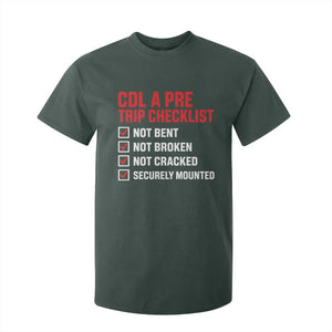 CDL A Pre Trip Checklist Trucker T Shirt For Kid Driver Safety Inspection Graphic