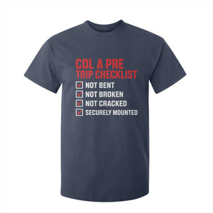 CDL A Pre Trip Checklist Trucker T Shirt For Kid Driver Safety Inspection Graphic