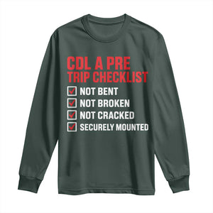 CDL A Pre Trip Checklist Trucker Long Sleeve Shirt Driver Safety Inspection Graphic