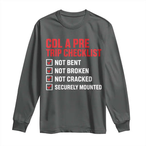 CDL A Pre Trip Checklist Trucker Long Sleeve Shirt Driver Safety Inspection Graphic