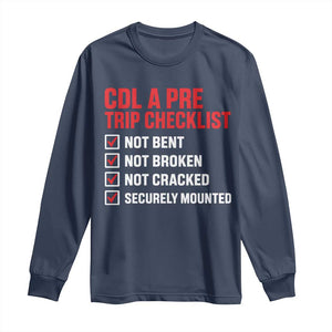 CDL A Pre Trip Checklist Trucker Long Sleeve Shirt Driver Safety Inspection Graphic