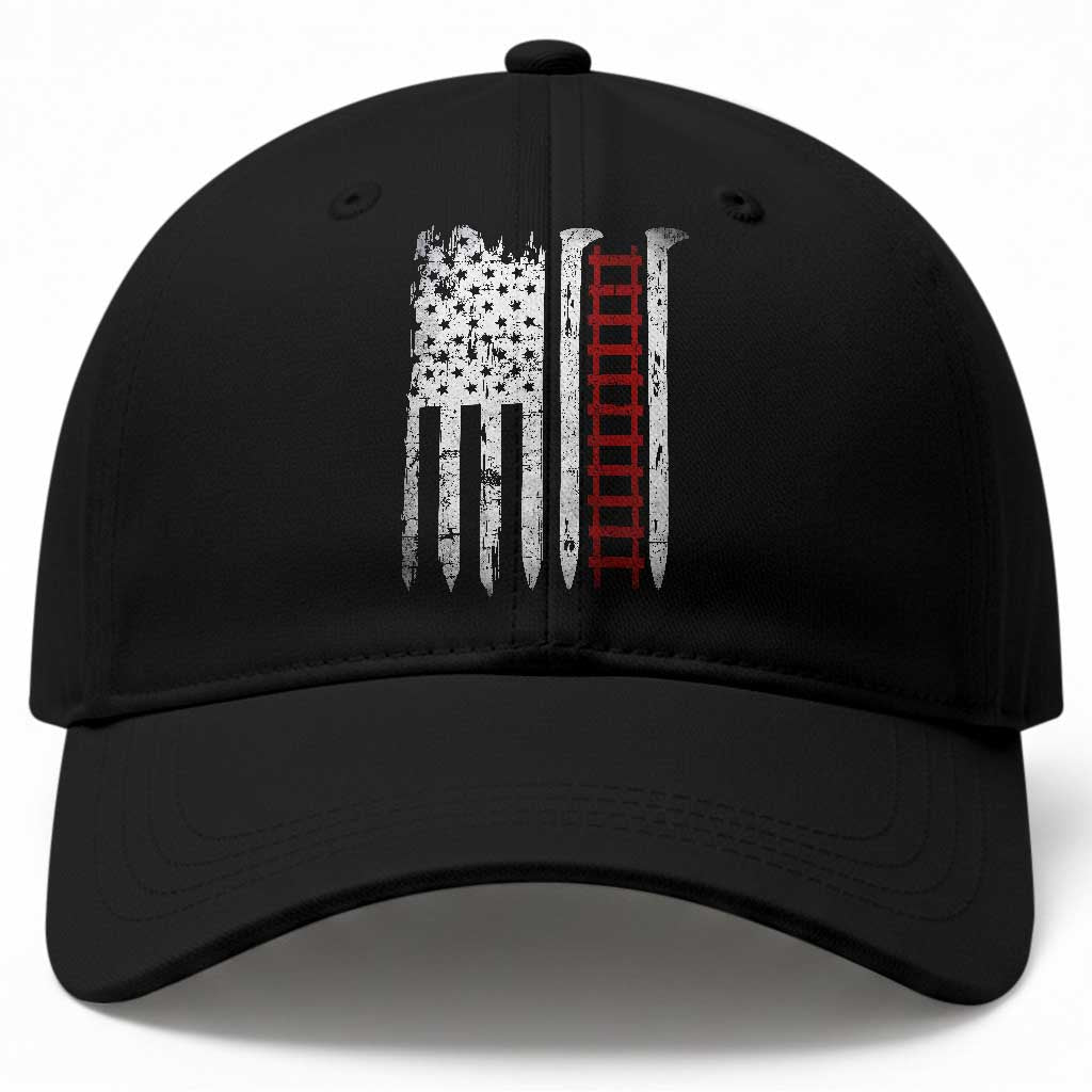 American Flag Railroad Baseball Cap Railway Workers Track Spike Graphic TS10 Print Your Wear