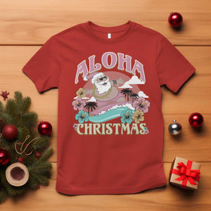 Hawaii Christmas T Shirt Surfing Santa With Tattoos Aloha Christmas TS10 Red Print Your Wear