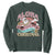 Hawaii Christmas Sweatshirt Surfing Santa With Tattoos Aloha Christmas TS10 Dark Forest Green Print Your Wear