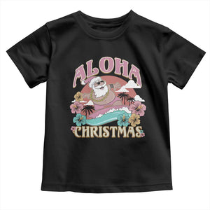 Hawaii Christmas Toddler T Shirt Surfing Santa With Tattoos Aloha Christmas TS10 Black Print Your Wear