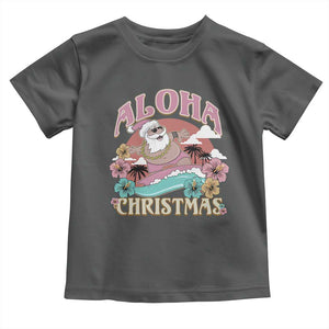 Hawaii Christmas Toddler T Shirt Surfing Santa With Tattoos Aloha Christmas TS10 Dark Heather Print Your Wear