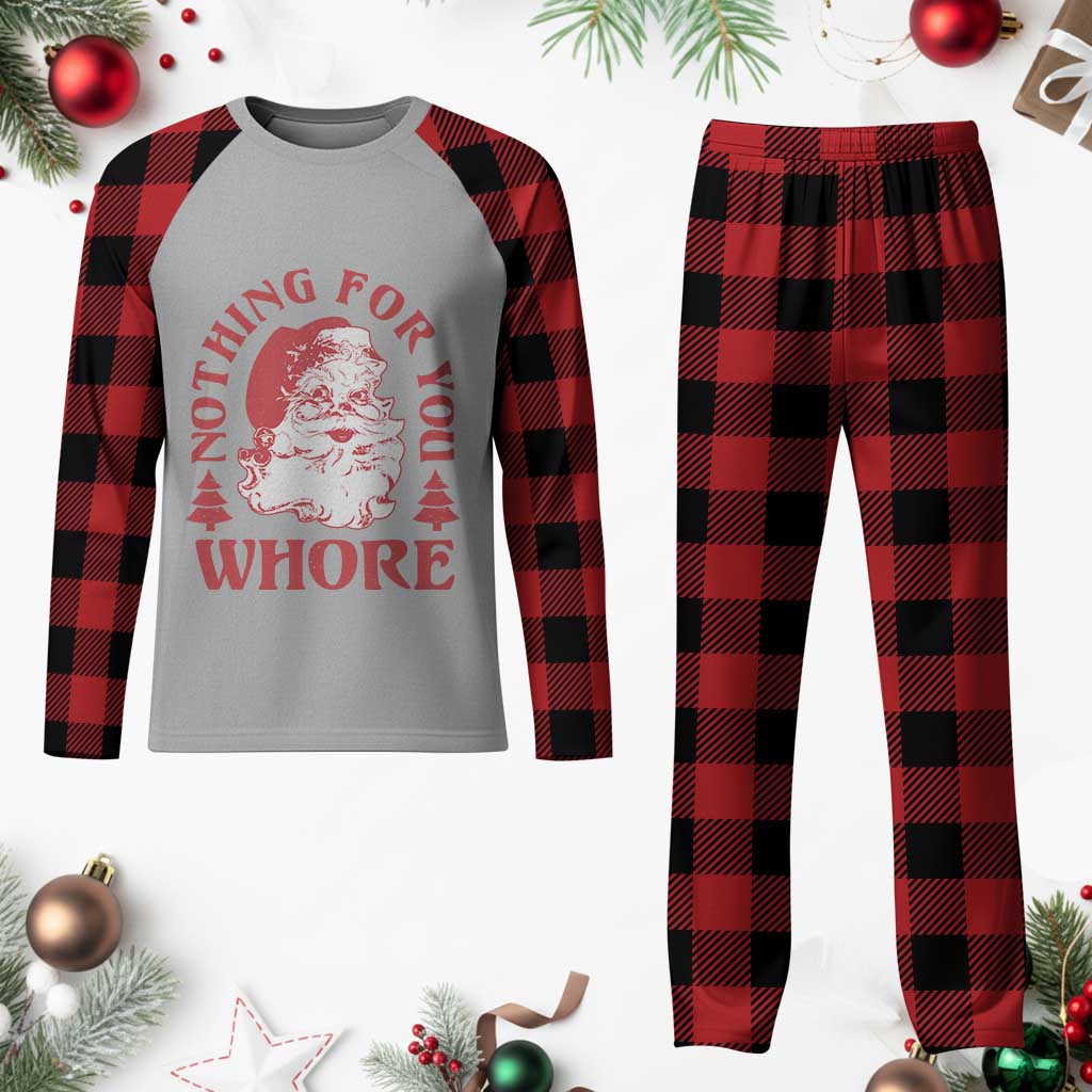 Xmas Santa Plaid Pajama Set Vintage Nothing For You Whore Family Xmas TS10 Buffalo Plaid Print Your Wear