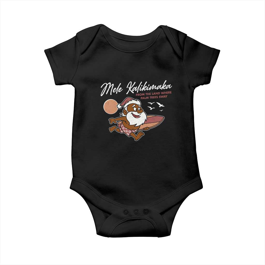 Hawaii Christmas Baby Onesie Beach Holiday Xmas Palm Tree Slay Santa TS10 Black Print Your Wear