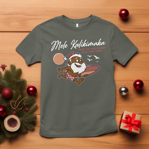 Hawaii Christmas T Shirt Beach Holiday Xmas Palm Tree Slay Santa TS10 Military Green Print Your Wear