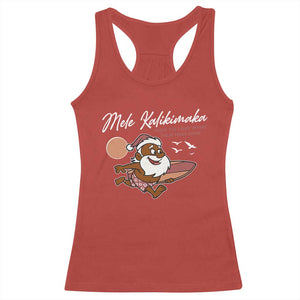 Hawaii Christmas Racerback Tank Top Beach Holiday Xmas Palm Tree Slay Santa TS10 Red Print Your Wear