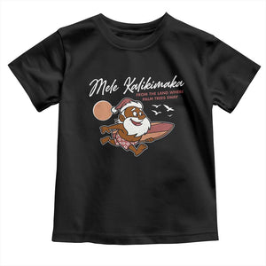 Hawaii Christmas Toddler T Shirt Beach Holiday Xmas Palm Tree Slay Santa TS10 Black Print Your Wear