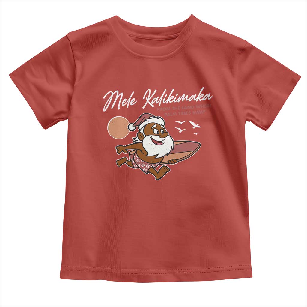 Hawaii Christmas Toddler T Shirt Beach Holiday Xmas Palm Tree Slay Santa TS10 Red Print Your Wear