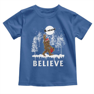 Bigfoot Christmas Tree Lights Baby Shirt Believe Rock On Sasquatch Santa Hat TS10 Royal Blue Print Your Wear