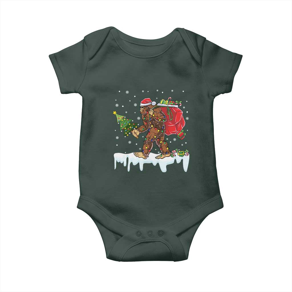 Bigfoot Christmas Tree Lights Baby Onesie Believe Xmas Sasquatch Lovers Funny TS10 Print Your Wear