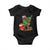 Bigfoot Christmas Baby Onesie Believe Sasquatch Lovers Xmas Tree Lights TS10 Black Print Your Wear