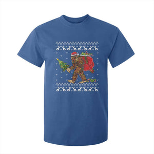 Funny Bigfoot Christmas T Shirt For Kid Believe Bigfoot Santa Hat Sasquatch Loves Rock On TS10 Royal Blue Print Your Wear
