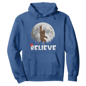 Funny Bigfoot Christmas Hoodie Cool Full Moon & Trees Sasquatch Lovers Xmas Lights TS10 Royal Blue Print Your Wear