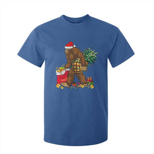 Bigfoot Christmas T Shirt For Kid Pineapple Tree Lights Funny Hawaiian Xmas Sasquatch Lovers TS10 Royal Blue Print Your Wear