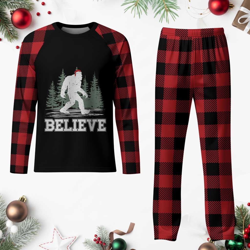 Bigfoot Plaid Pajama Set Funny Sasquatch Believe Lovers Gifts Xmas TS10 Buffalo Plaid Print Your Wear