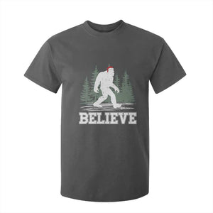 Bigfoot Christmas T Shirt For Kid Funny Sasquatch Believe Lovers Gifts TS10 Dark Heather Print Your Wear