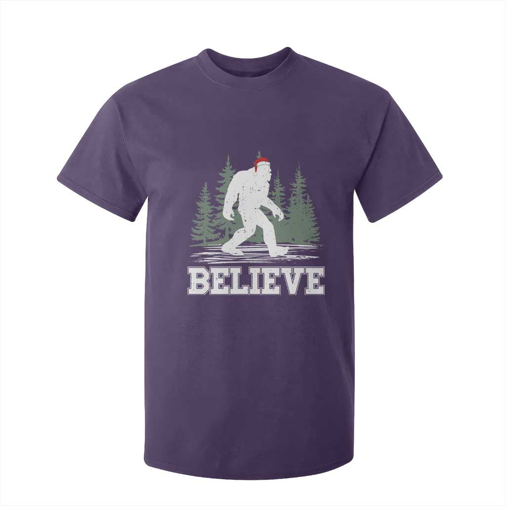 Bigfoot Christmas T Shirt For Kid Funny Sasquatch Believe Lovers Gifts TS10 Purple Print Your Wear
