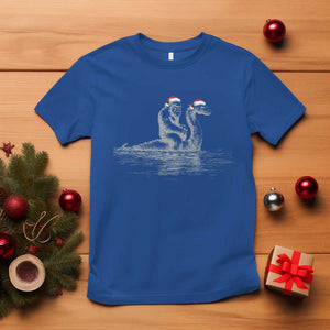 Bigfoot Christmas T Shirt Funny Hilarious Loch Ness Monster Really Sasquatch Lovers TS10 Royal Blue Print Your Wear