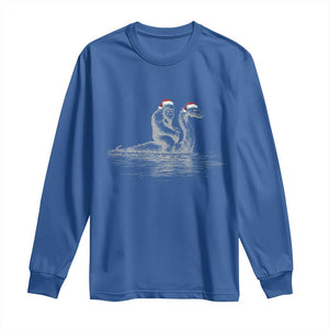 Bigfoot Christmas Long Sleeve Shirt Funny Hilarious Loch Ness Monster Really Sasquatch Lovers TS10 Royal Blue Print Your Wear