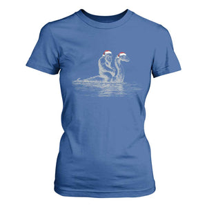 Bigfoot Christmas T Shirt For Women Funny Hilarious Loch Ness Monster Really Sasquatch Lovers TS10 Royal Blue Print Your Wear