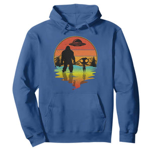 Funny Bigfoot Christmas Hoodie Believe Bigfoot Alien Santa Hat Sasquatch Loves TS10 Royal Blue Print Your Wear